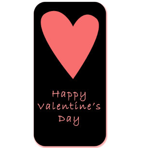 Happy Valentinstag Postkarte Rosa Herz