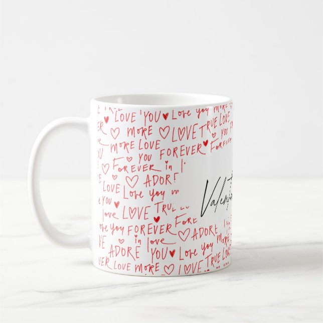 Happy Valentinstag Tasse – Romantischer Kaffee & T (Links)