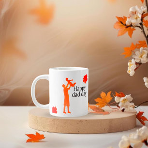 Happy Vater Day Tasse - Silhouette für Vater und K