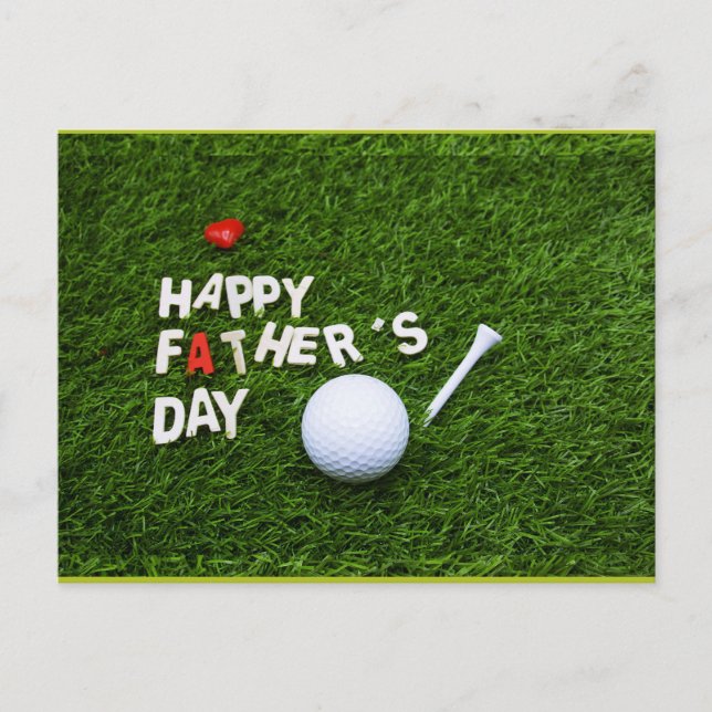 Happy Vater Day to Golfer Postkarte (Vorderseite)