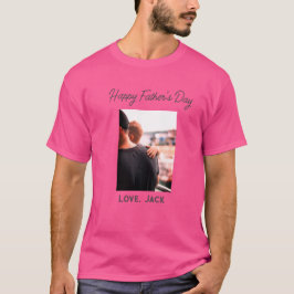 Happy väterliche Foto moderne Liebe einfache Vater T-Shirt