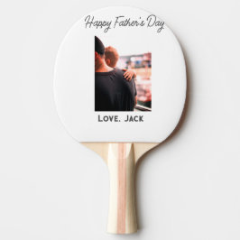 Happy väterliche Foto moderne Liebe einfache Vater Tischtennis Schläger