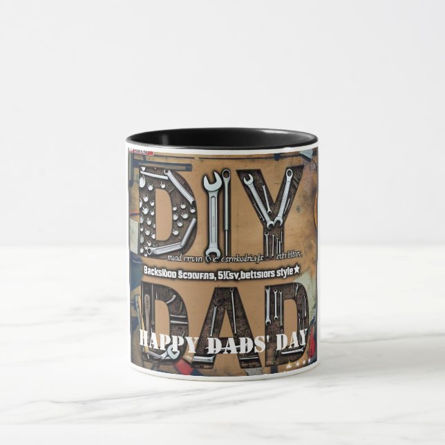 Happy Vaters Day "DIY VATER" Custom Tasse (Zentrum)