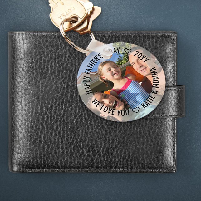 Happy Vaters Day Foto Wir Liebe Sie Familie Foto Schlüsselanhänger (Von Creator hochgeladen)