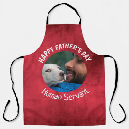 Happy Vaters Day Human Servant Custom Red Schürze
