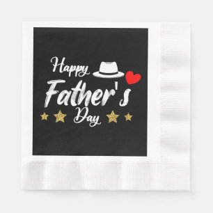 Happy Vatertag 2025 Hemd für Men Vater Opa Serviette
