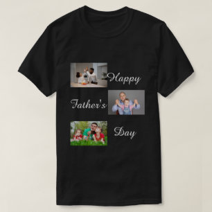 Happy Vatertag 3 FotoCollage personalisiert T- T-Shirt