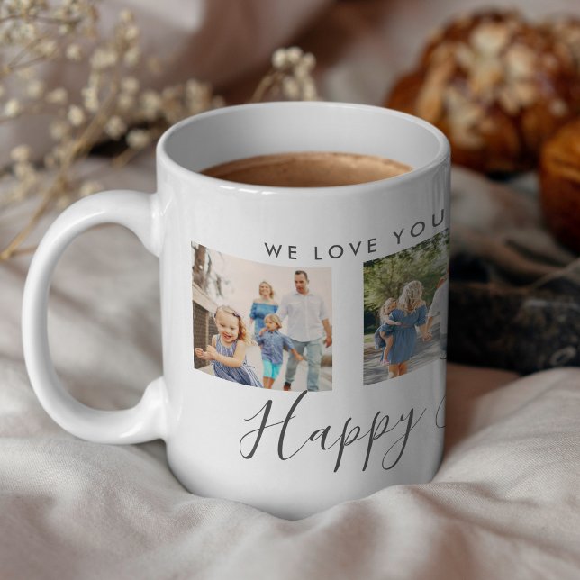 Happy Vatertag 4 Foto Custom White Kaffeetasse (Von Creator hochgeladen)
