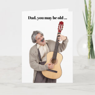Happy Vatertag Alter Typ spielen Gitarre Spaß Feiertagskarte
