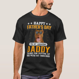 Happy Vatertag American Pit Bull Dog Vater für T-Shirt