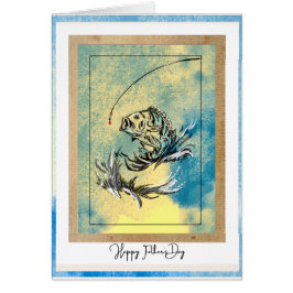 Happy Vatertag Angelkarte