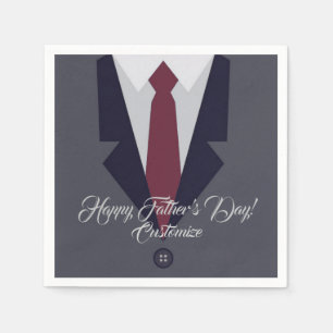 Happy Vatertag Anzug Paper Napkins Serviette
