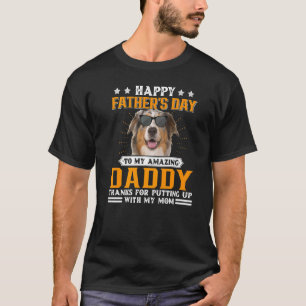 Happy Vatertag Aussie Hund Vater für Männer T-Shirt