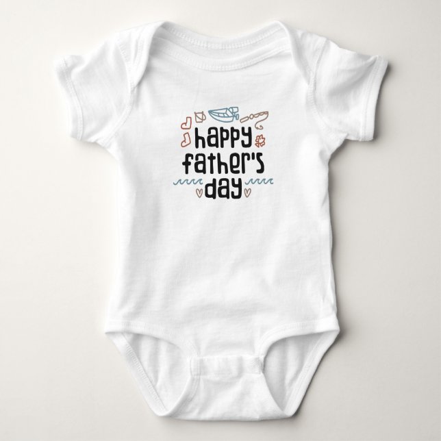 Happy Vatertag Baby Bodysuit Strampler (Vorderseite)