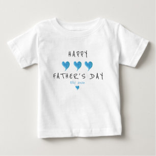 Happy Vatertag Baby Boy Hearts T-shirt