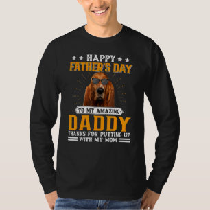 Happy Vatertag Basset Hound Hund Vater für Männer T-Shirt