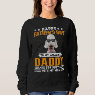 Happy Vatertag Bedlington Terrier Dog Vater Sweatshirt