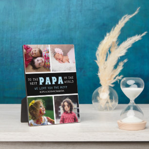 Happy Vatertag Beste Papa 4 Foto Collage Fotoplatte