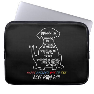 Happy Vatertag Bester Hund Vater Laptopschutzhülle