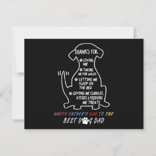 Happy Vatertag Bester Hund Vater Postkarte