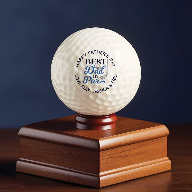 Happy Vatertag Bester Vater Par Personalisiert Golfball (Happy Father's Day Best Dad By Par Personalized Golf Balls)