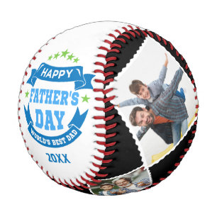 Happy Vatertag Bester Vater   PERSONALISIERTE FOTO Baseball