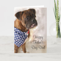 Happy Vatertag Boxer Hund Grußkarte
