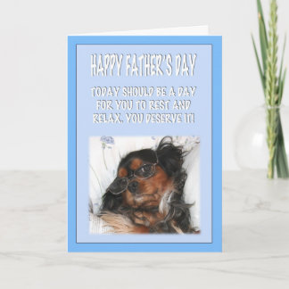Happy Vatertag Cavalier King Charles Spaniel Karte