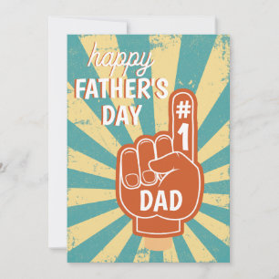 Happy Vatertag Cool Retro Bester Vater Grün Feiertagskarte