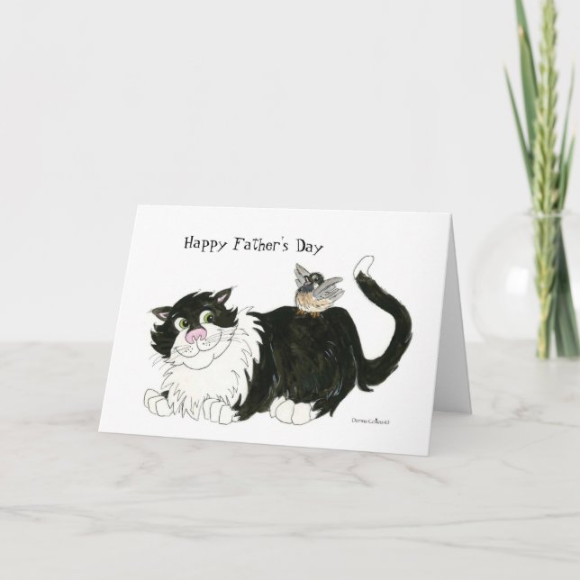 Happy Vatertag coolste Katze Karte (Vorderseite)