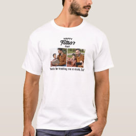 Happy Vatertag Custom Foto T - Shirt für Vater