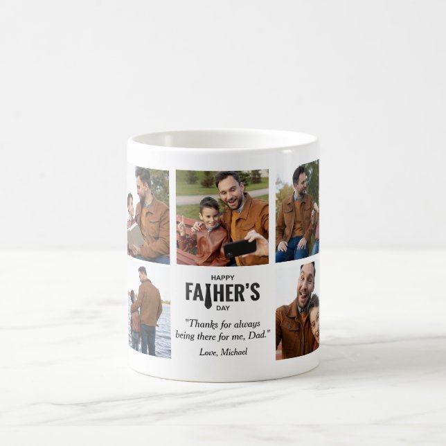 Happy Vatertag Custom Foto Tasse für Vater (Mittel)