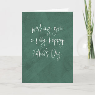 Happy Vatertag einfach, modern grün Karte
