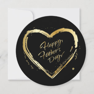 Happy Vatertag Elegant Gold Kalligraphie Luxus Feiertagskarte