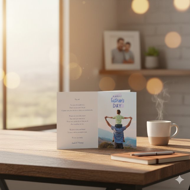 Happy Vatertag Elegantes Foto, Vater Liebe Karte (Von Creator hochgeladen)
