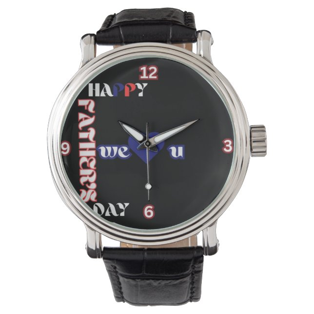 Happy Vatertag F-Formation e-Watch Armbanduhr (Vorderseite)