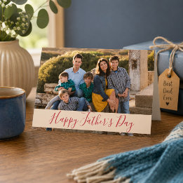 Happy Vatertag Familie Foto Karte
