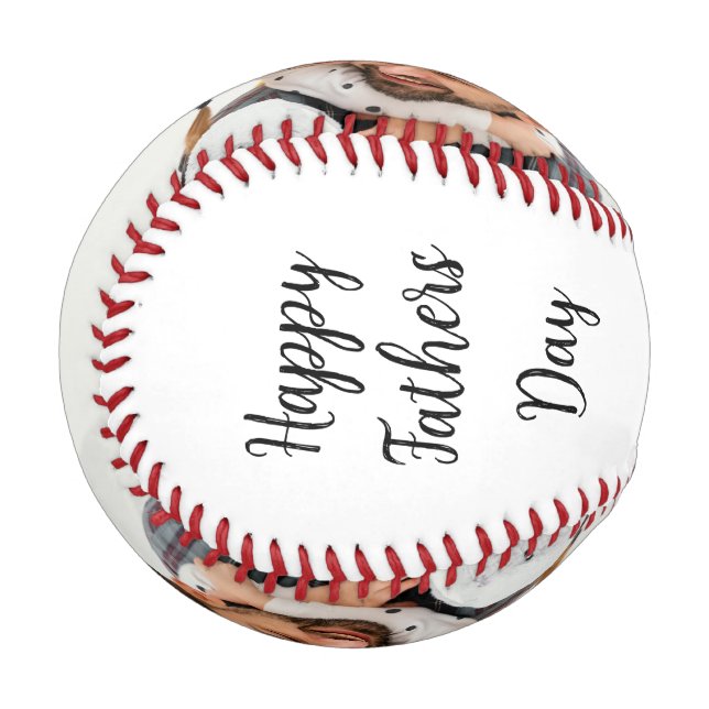 Happy Vatertag Foto Baseball (Rückseite Rechts)