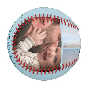 Happy Vatertag Foto Collage Individuelle Namen Baseball