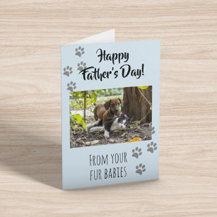 Happy Vatertag Foto Hunde Katze Pet Fur Babys Karte