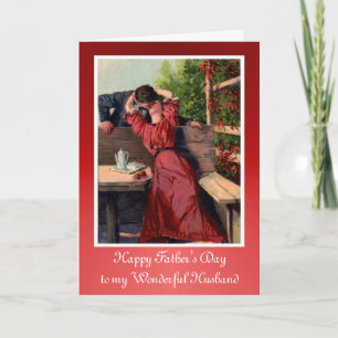 Happy Vatertag für Ehemann aus der Ehefrau Karte
