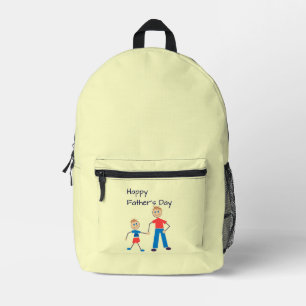Happy Vatertag gelb Bedruckter Rucksack
