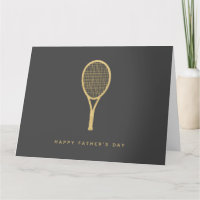 Happy Vatertag Gold Tennis Personalisierte Karte