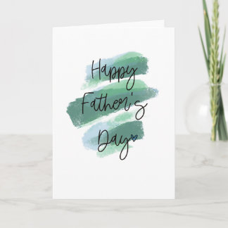 Happy Vatertag Green Watercolor Card Karte