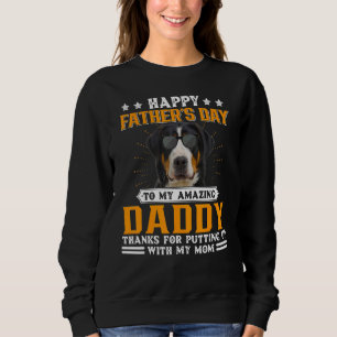 Happy Vatertag Grosser Schweizer Hundeschlitten Va Sweatshirt