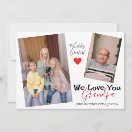 Happy Vatertag, Großvater zwei Foto Feiertagskarte