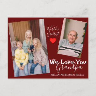 Happy Vatertag, Großvater zwei Foto Feiertagspostkarte
