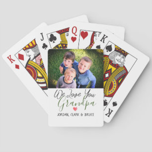 Happy Vatertag, Großvater zwei Foto Spielkarten