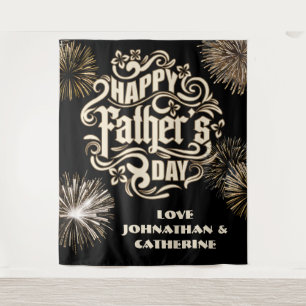 Happy Vatertag Hintergrund aus der Familie Wandteppich