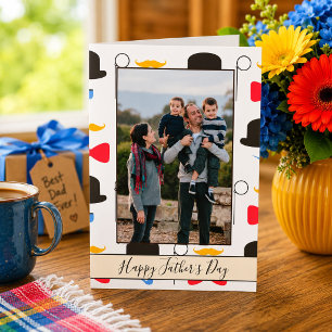 Happy Vatertag Hipster Foto Karte